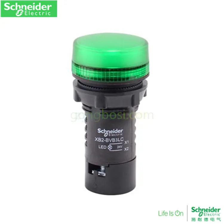 Schneider XB2 indicator XB2-BVB3LC LED | 24VAC/DC | Green | 22mm online Schneider XB2 indicator XB2-BVB3LC LED | 24VAC/DC | Green | 22mm online